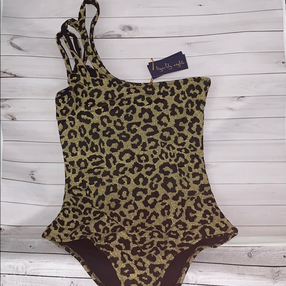 🔥Tigerlily Gold Leopard One Piece SwimSuit NWT - Picture 5 of 6